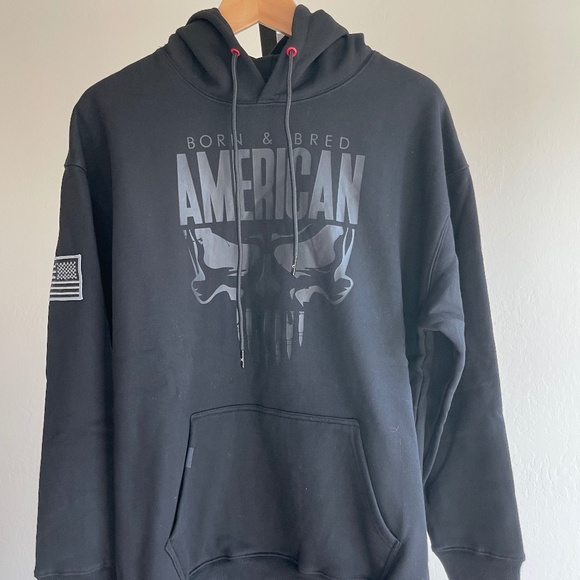 Men's Axe & Sledge Supplements Hoodie (NWOT) Black on Black, Size M - Picture 1 of 4